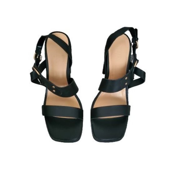 JustFab Women's KAIA Strappy Block Heeled Sandals Black Size 8 NWOT - Picture 9 of 16
